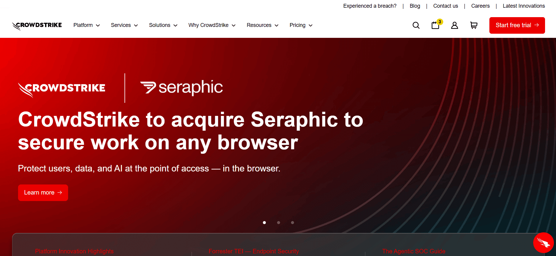 CrowdStrike Falcon Complete Website Screenshot