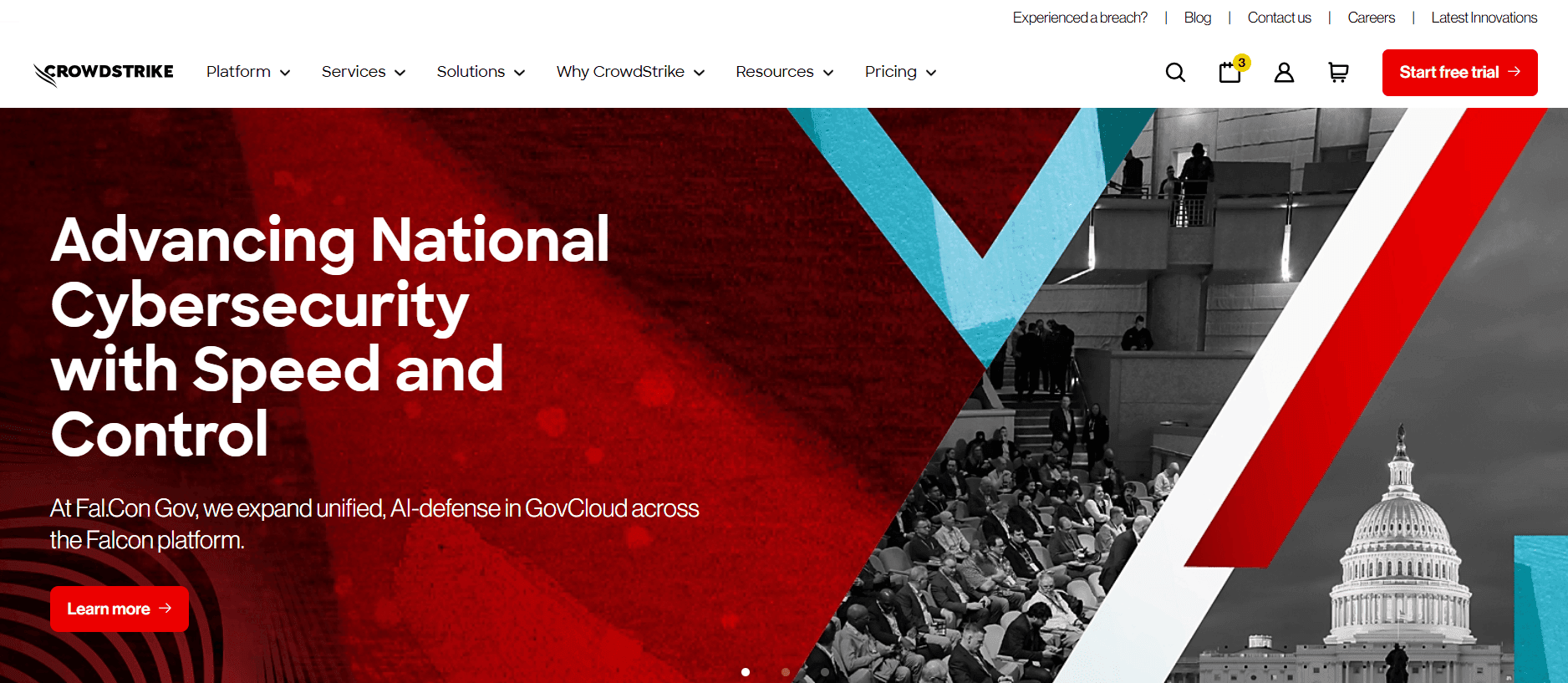 CrowdStrike Falcon Website Screenshot