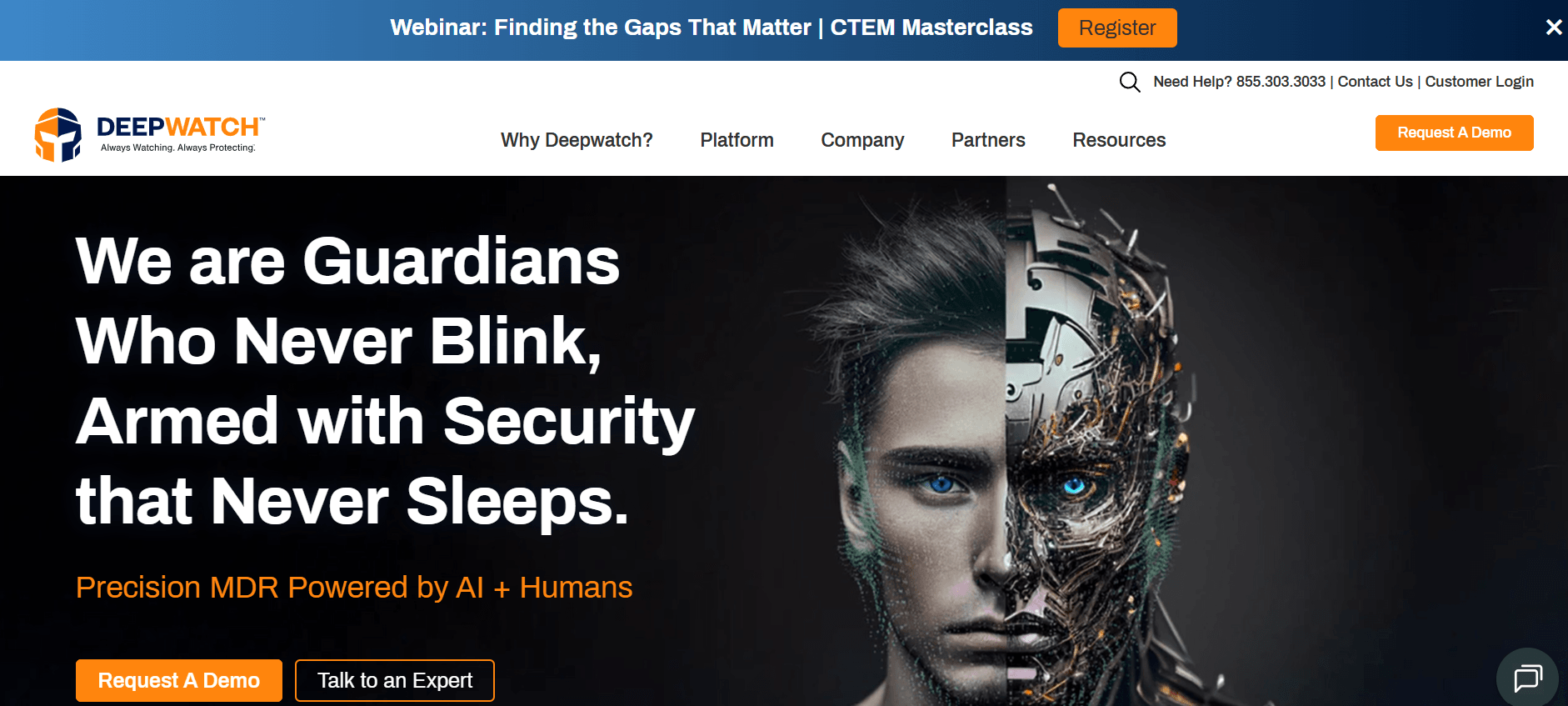 Deepwatch Website Screenshot