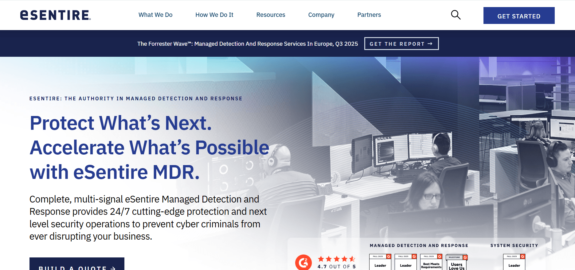 eSentire Website Screenshot