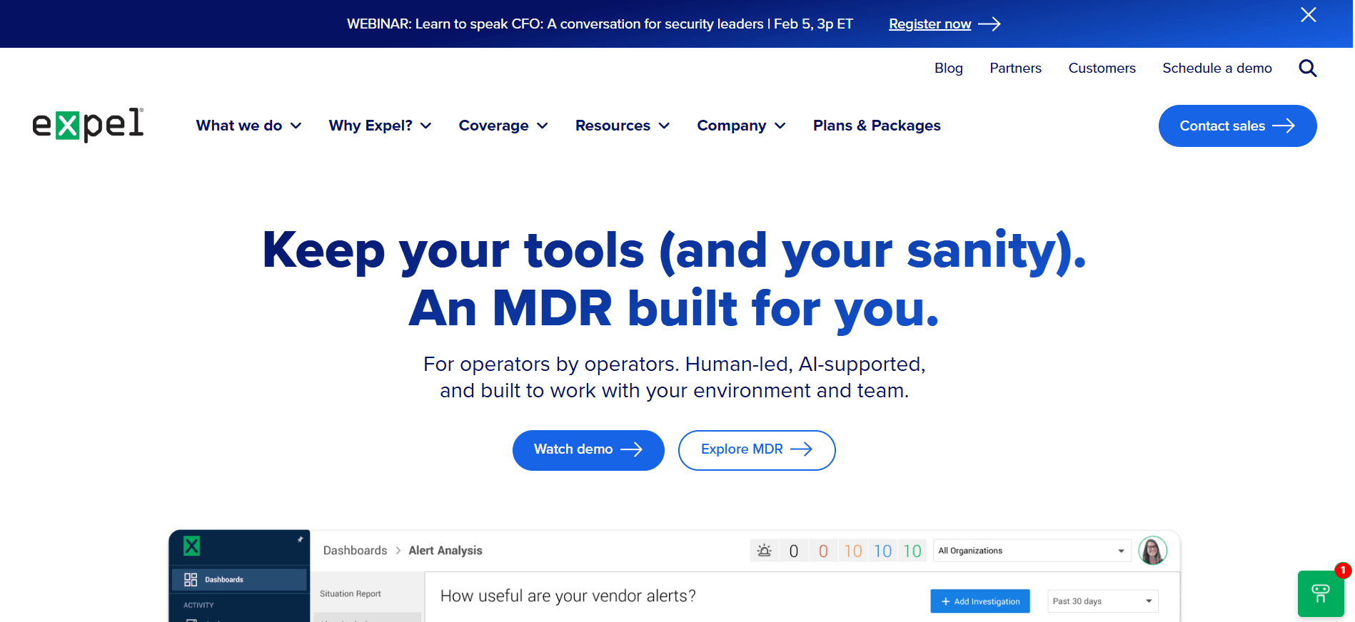 Expel Website Screenshot