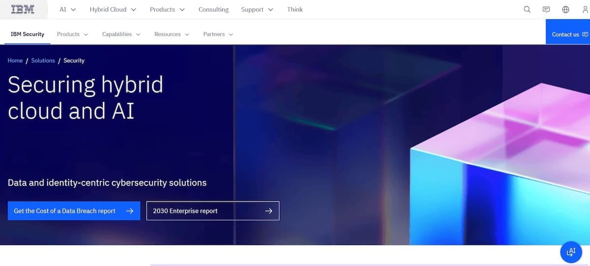 IBM Security Website Screenshot