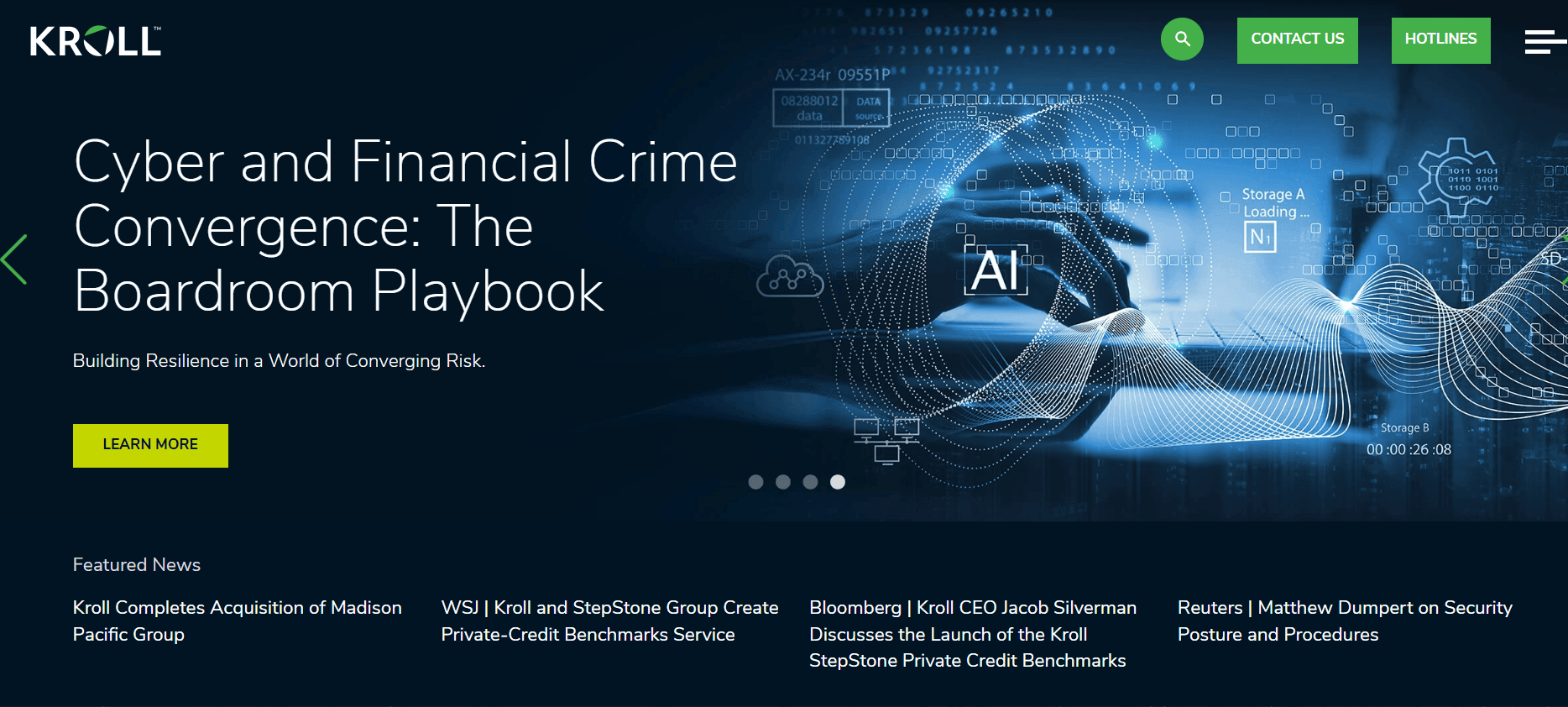 Kroll Website Screenshot